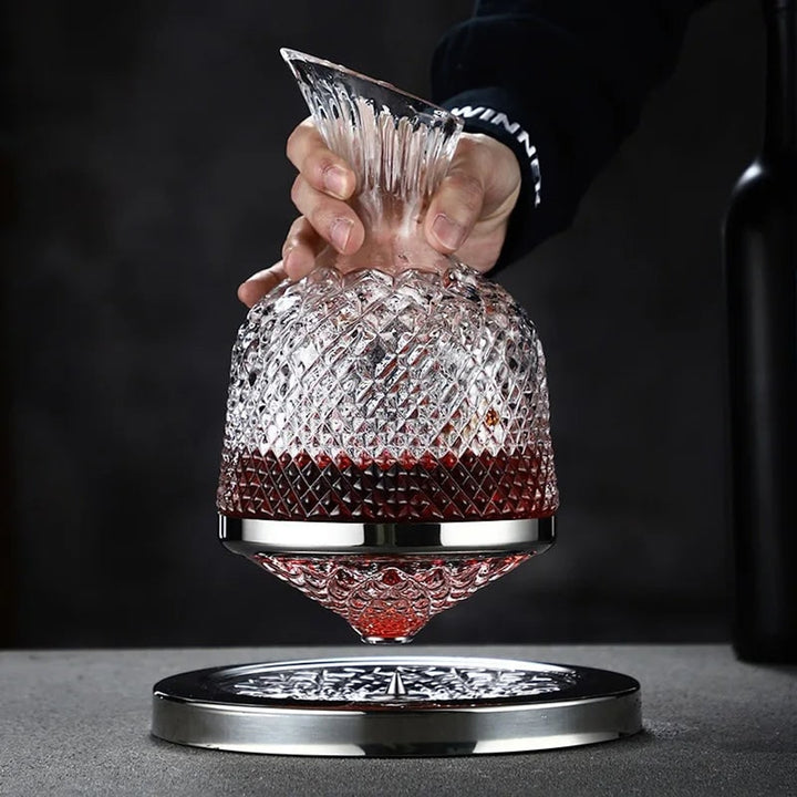 Crystal 360 Degree Rotating Wine Decanter - Image 3