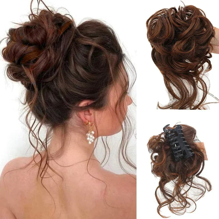 Curly Hair Bun Clip In Clip-In Piece With Volume And Natural Look - Image 7