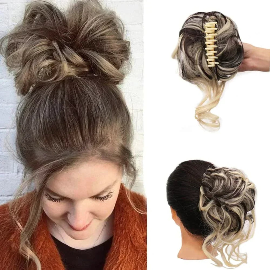 Curly Hair Bun Clip In Clip-In Piece With Volume And Natural Look - Image 3