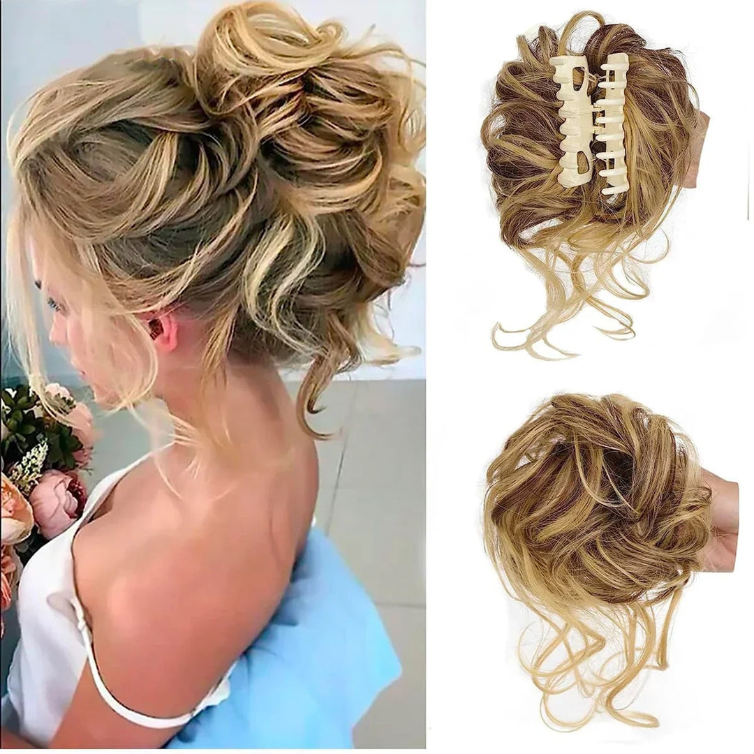 Curly Hair Bun Clip In Clip-In Piece With Volume And Natural Look - Image 1