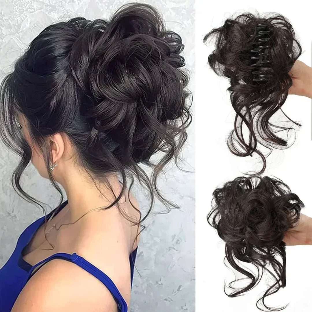 Curly Hair Bun Clip In Clip-In Piece With Volume And Natural Look - Image 12