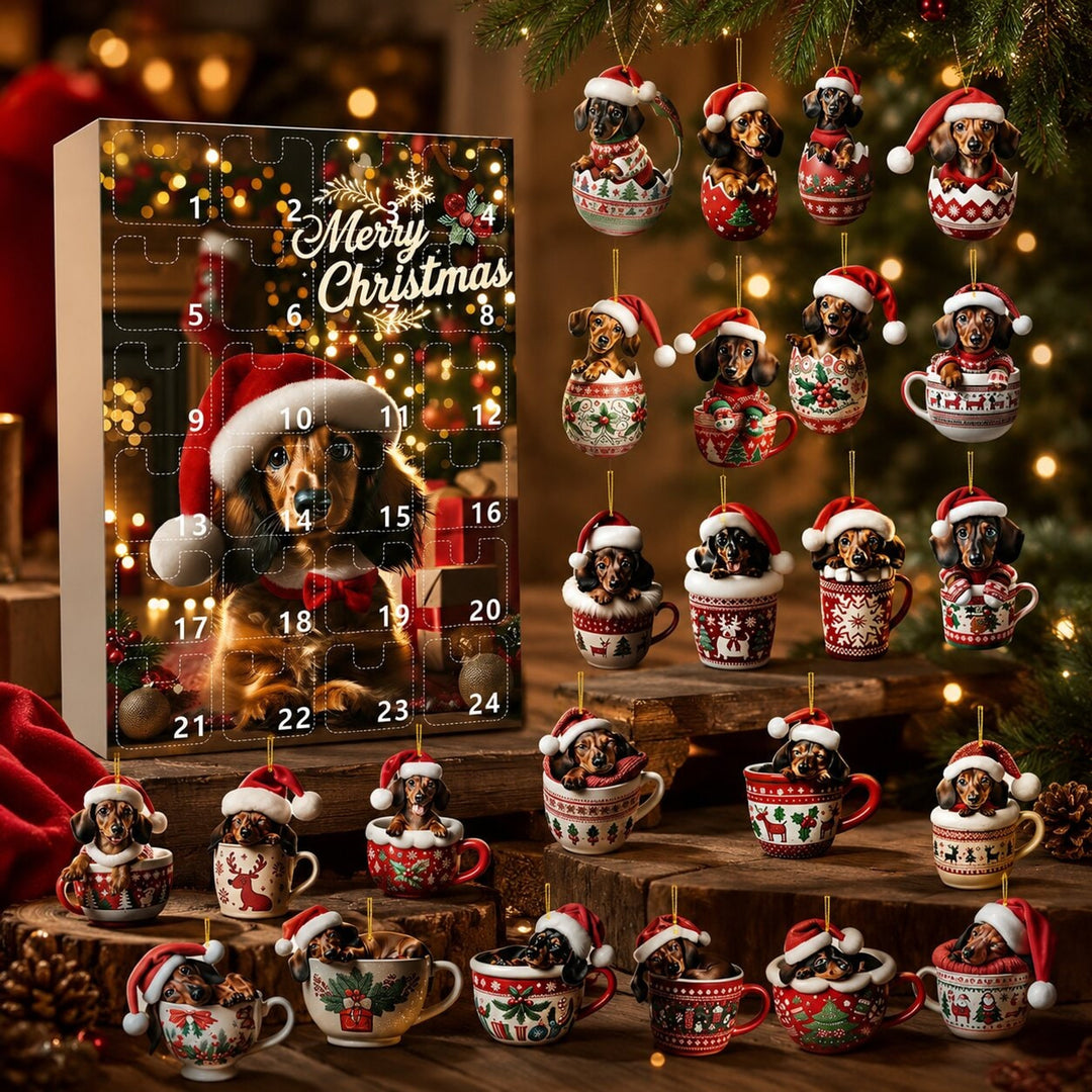 Dachshund Advent Calendar With 24 Festive Dog-Themed Surprises - Image 1