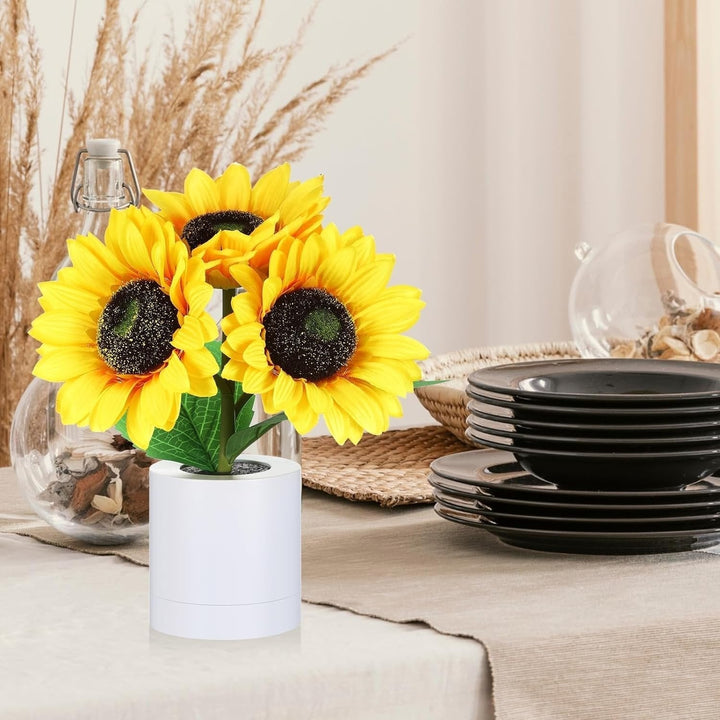 Decorative USB Rechargeable Sunflower LED Lamp With Warm Glow - Image 6