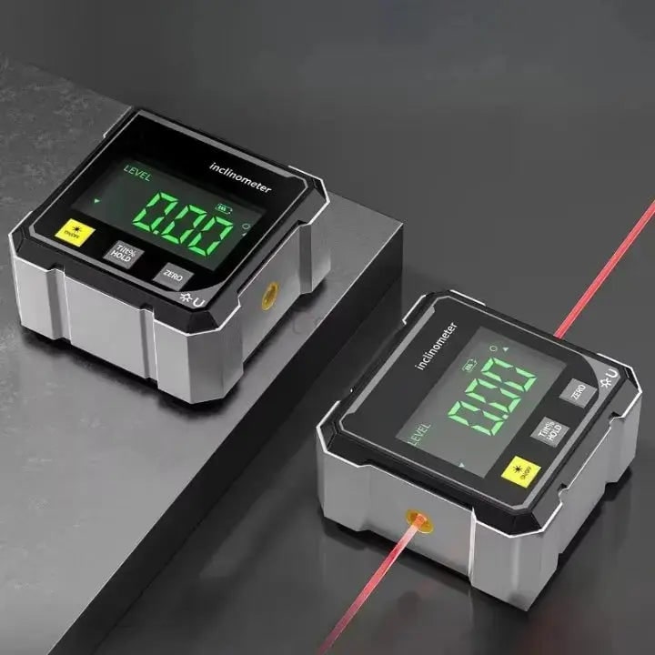Digital Inclinometer Angle Finder With Laser Level Tool And Backlit Display - Image 3