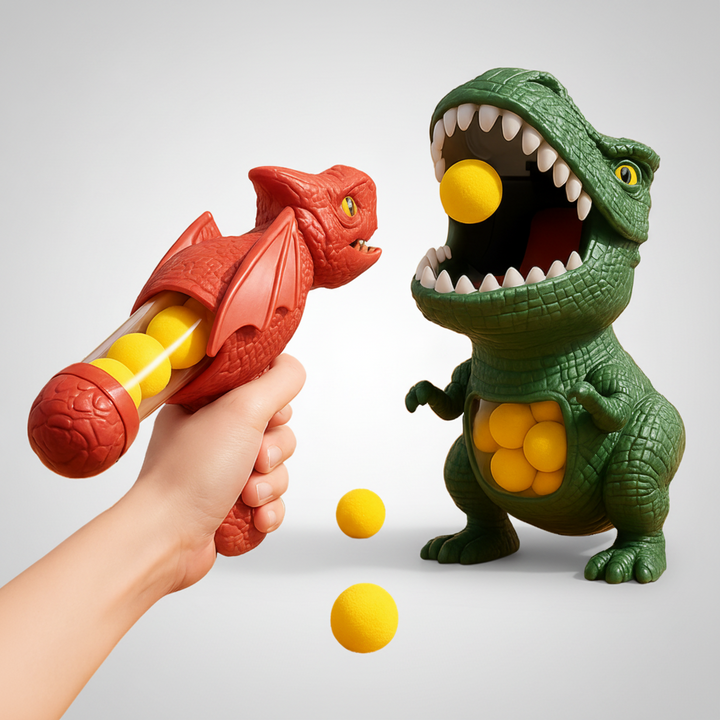 Dinosauří střílecí hra s pěnovými míčky pro děti