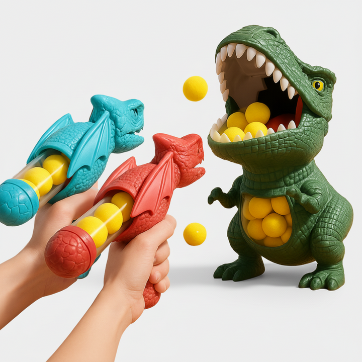 Dinosauří střílecí hra s pěnovými míčky pro děti