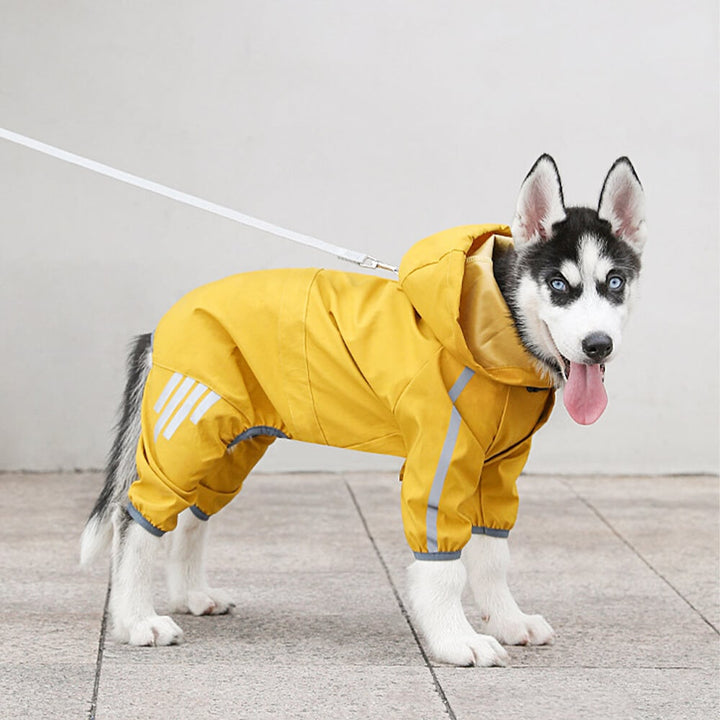 Dog Raincoat With Water-Repellent Material And Reflective Details - Image 9
