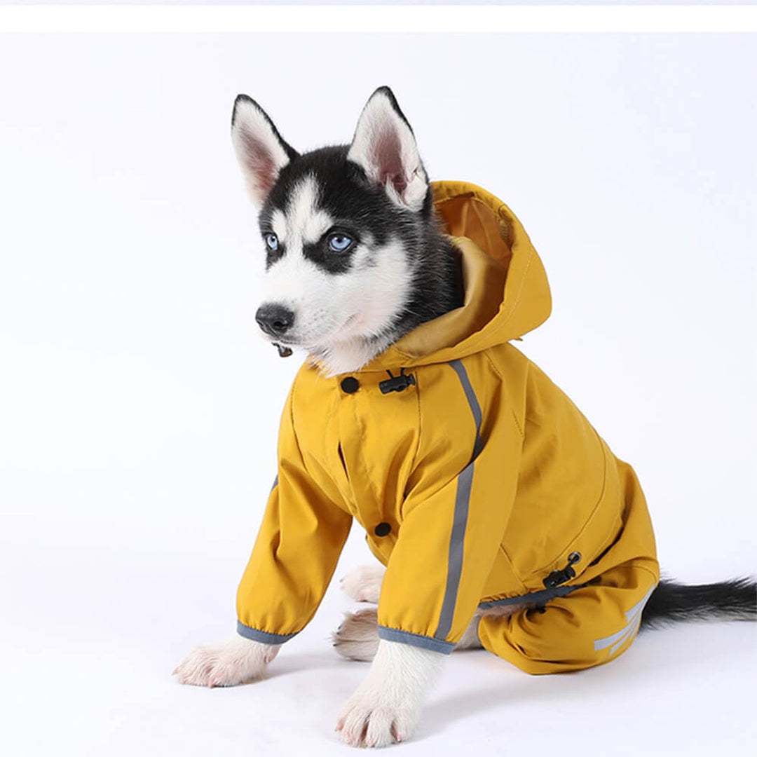 Dog Raincoat With Water-Repellent Material And Reflective Details - Image 10