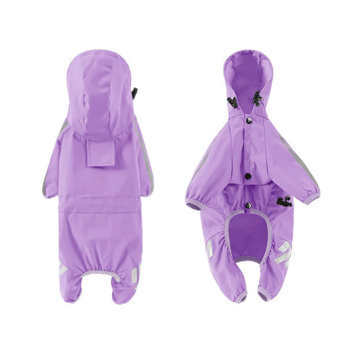 Dog Raincoat With Water-Repellent Material And Reflective Details - Image 3