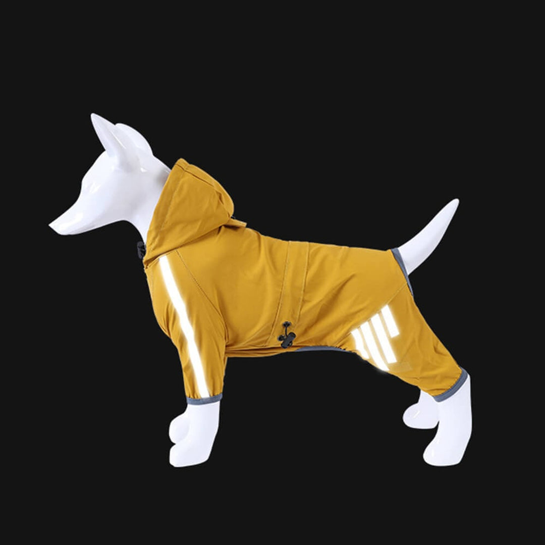 Dog Raincoat With Water-Repellent Material And Reflective Details - Image 2
