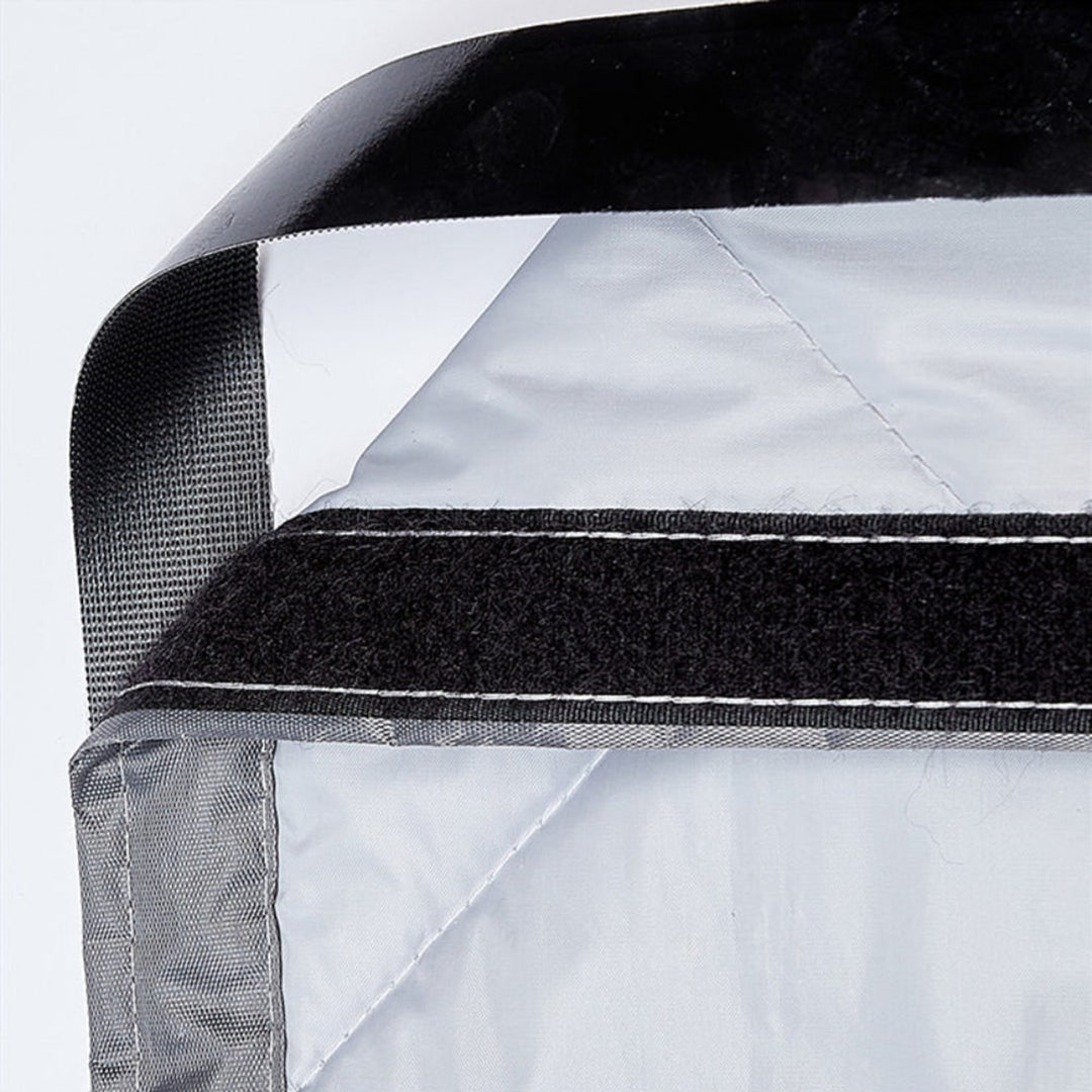 Door Draft Blocker Quilted Thermal Insulated Magnetic Edge Door Insulation Panel Gray Black - Image 3