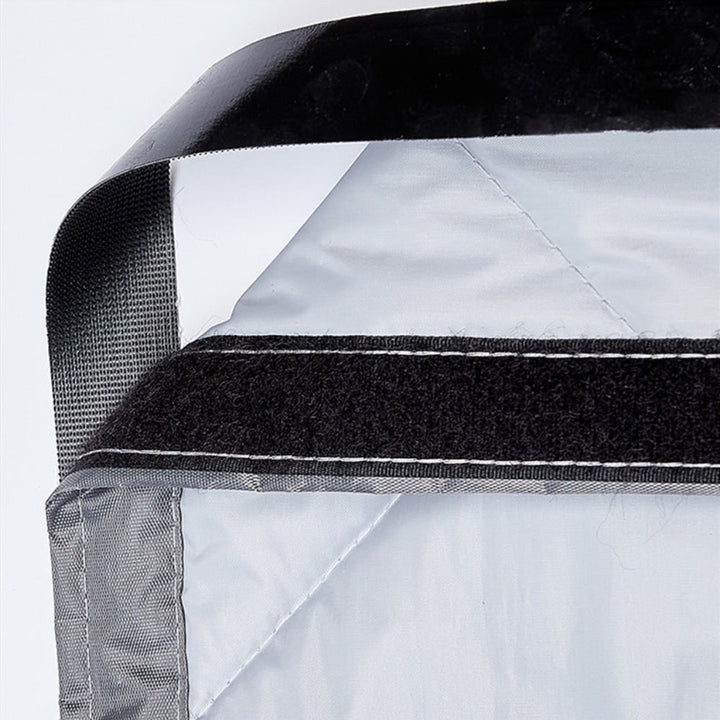 Door Draft Blocker Quilted Thermal Insulated Magnetic Edge Door Insulation Panel Gray Black - Image 3