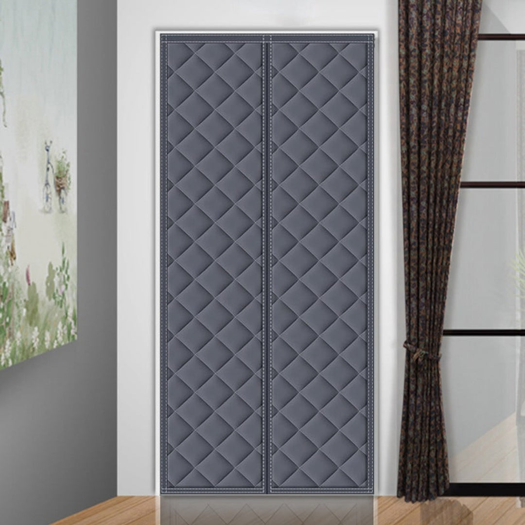 Door Insulation Curtain With Magnetic Thermal Winter Block Design For Energy Conservation - Image 4