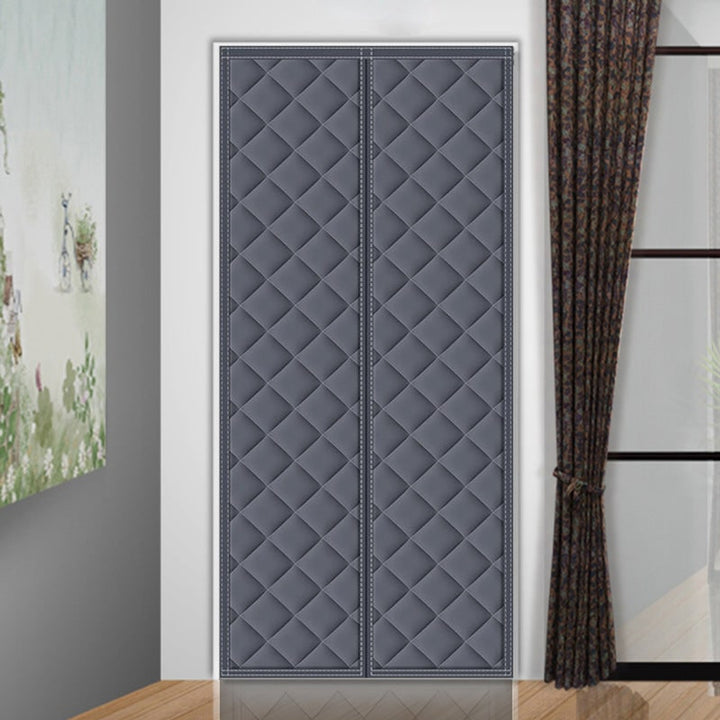 Door Insulation Curtain With Magnetic Thermal Winter Block Design For Energy Conservation - Image 4