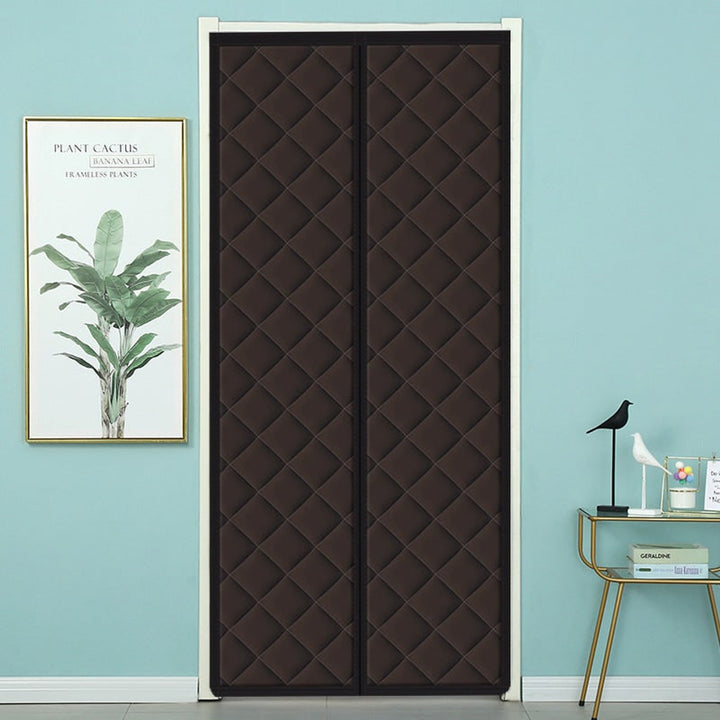 Door Insulation Curtain With Magnetic Thermal Winter Block Design For Energy Conservation - Image 5