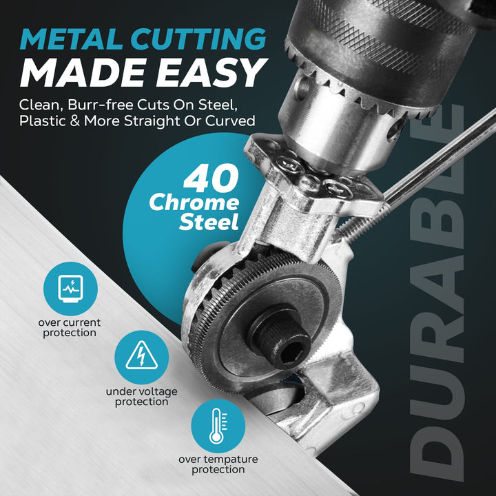 Drill Shear Attachment For Electric Drill Safe & Durable Metal Cutter - Image 2