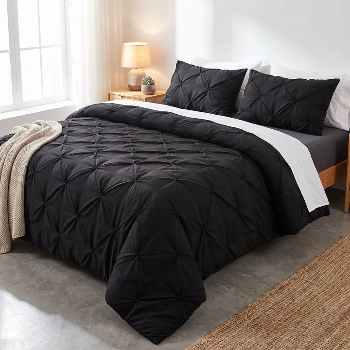 Duvet Cover Set Quilted Pin-tuck Pleat - Image 10