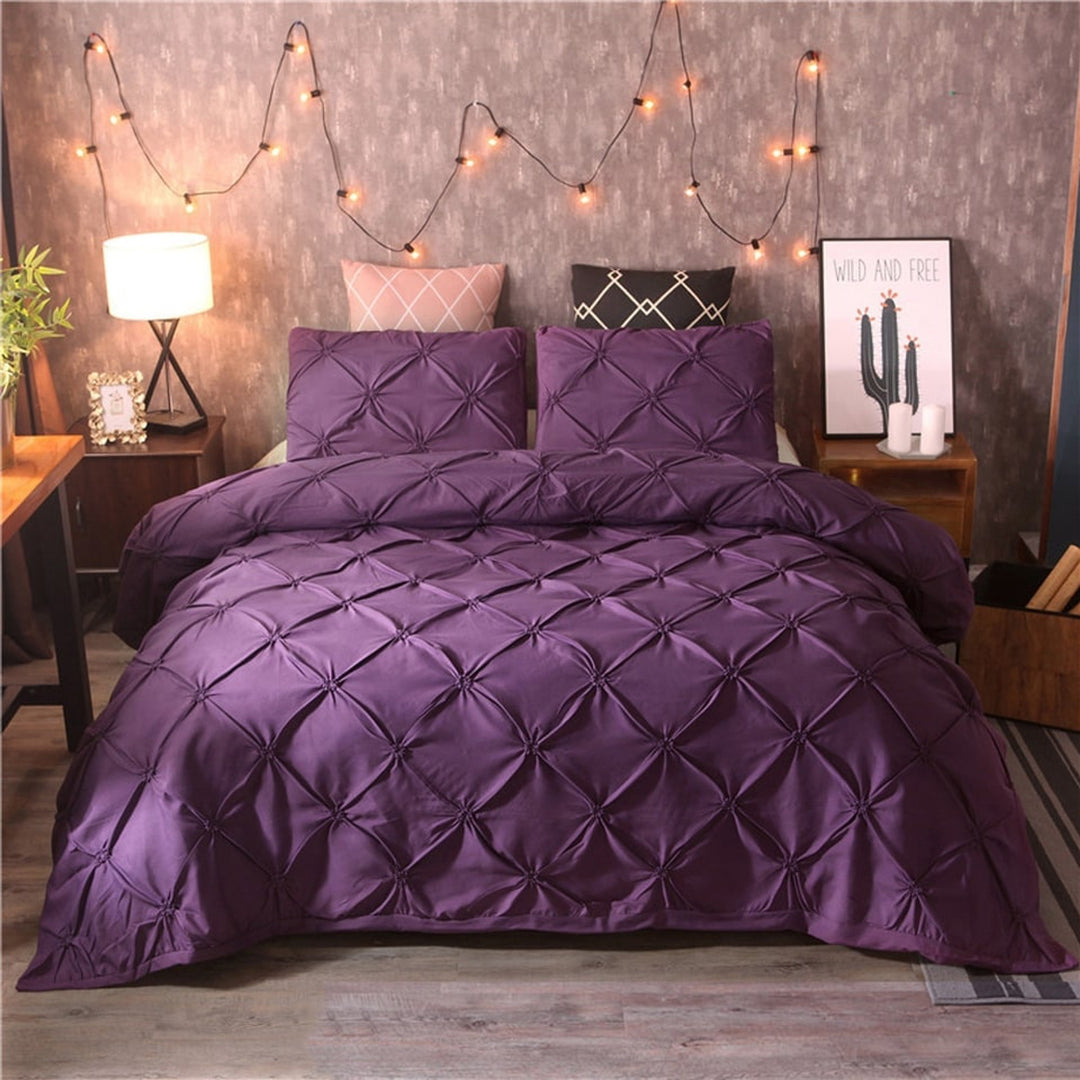 Duvet Cover Set Quilted Pin-tuck Pleat - Image 6