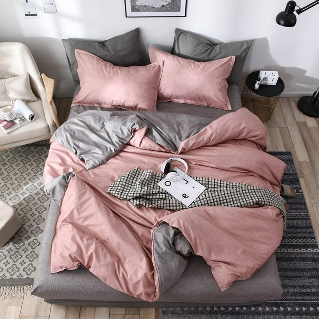 Duvet Cover Set Reversible Microfiber Starry Gradient Design - Image 4