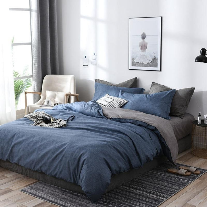 Duvet Cover Set Reversible Microfiber Starry Gradient Design - Image 6