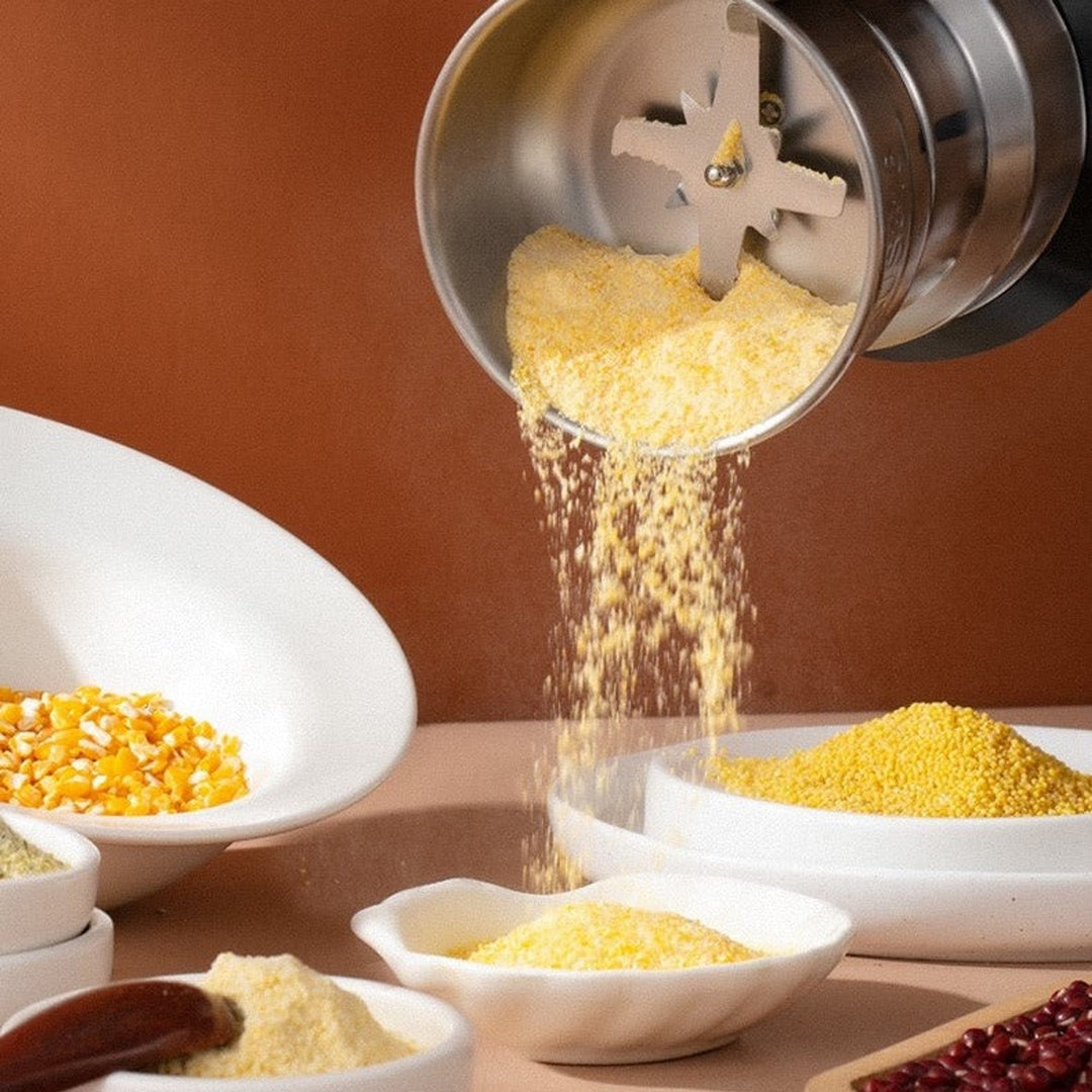 Electric Food Grinder With Stainless Steel Blades 300ml Capacity For Herbs Coffee Beans And Spices - Image 2