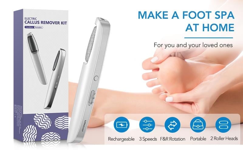 Electric Foot Callus Remover With USB Rechargeable Design Gently Buffs Away Dry Cracked Skin - Image 13