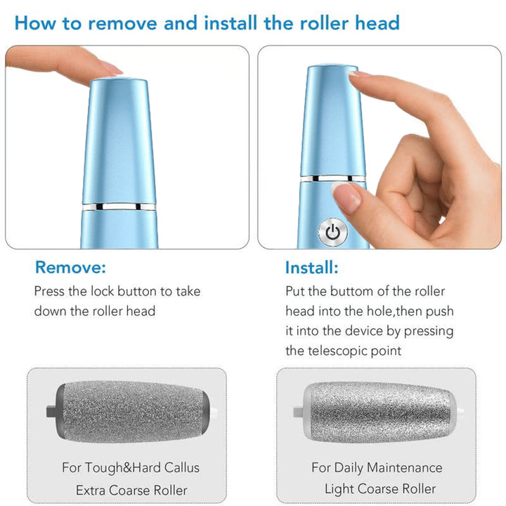 Electric Foot Callus Remover With USB Rechargeable Design Gently Buffs Away Dry Cracked Skin - Image 12