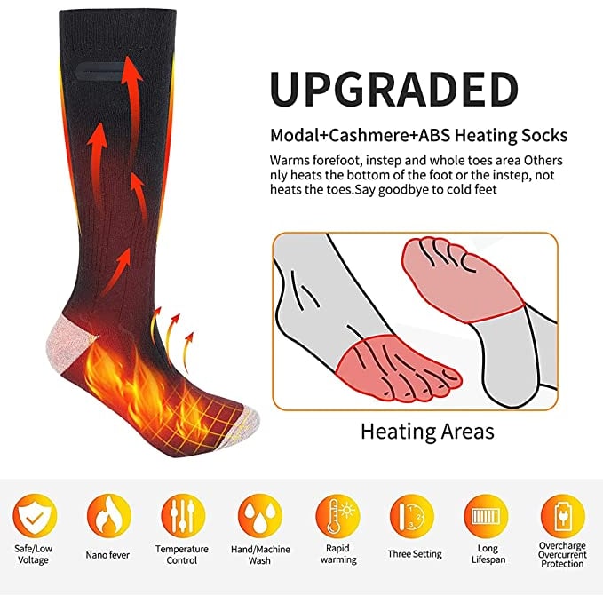 Electric Heated Socks With 4000mah Rechargeable Battery Up To 8 Hours Of Warmth - Image 3