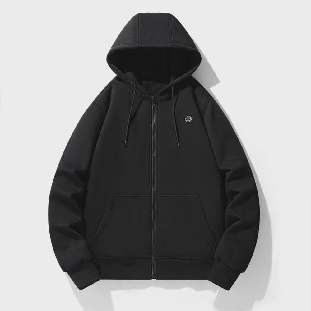 Electric Heated Zip-Up Hoodie With Built-In Heating Elements And 3 Heat Level Chest Control - Image 7