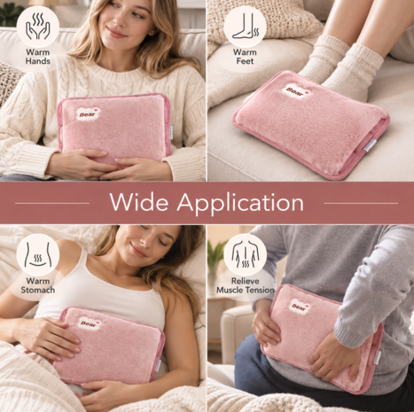 Electric Heating Pad With Plush Rabbit Fur Cover - Image 9