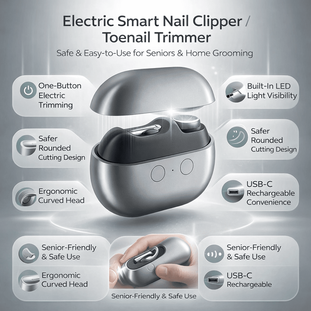 Electric Nail Clipper Trimmer Portable Ergonomic Nail Clipper - Image 3