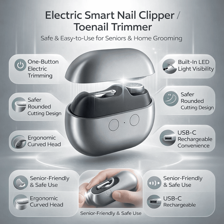 Electric Nail Clipper Trimmer Portable Ergonomic Nail Clipper - Image 3