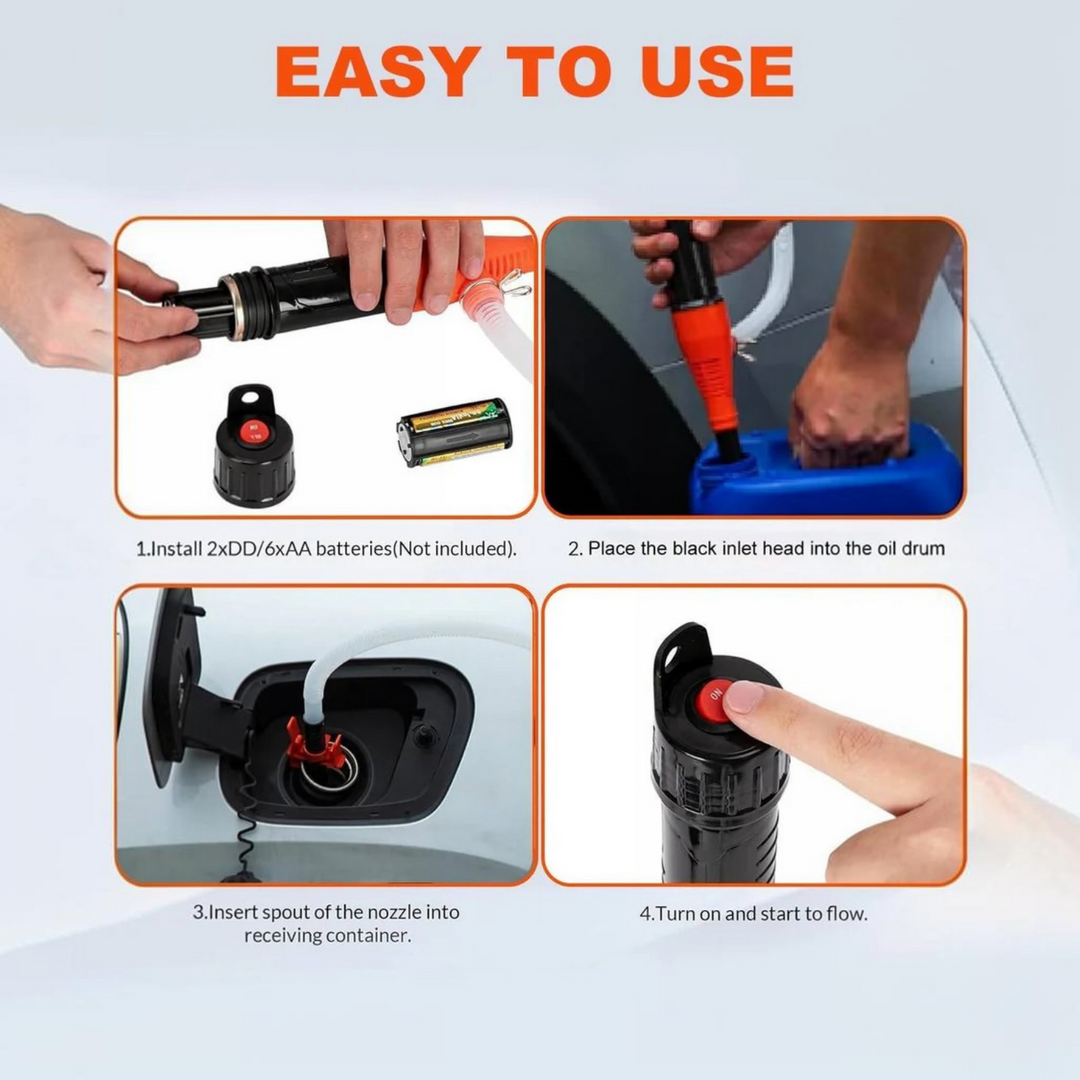 Electric Siphon Pump Portable Battery Powered One-Button Liquid Transfer Tool - Image 3
