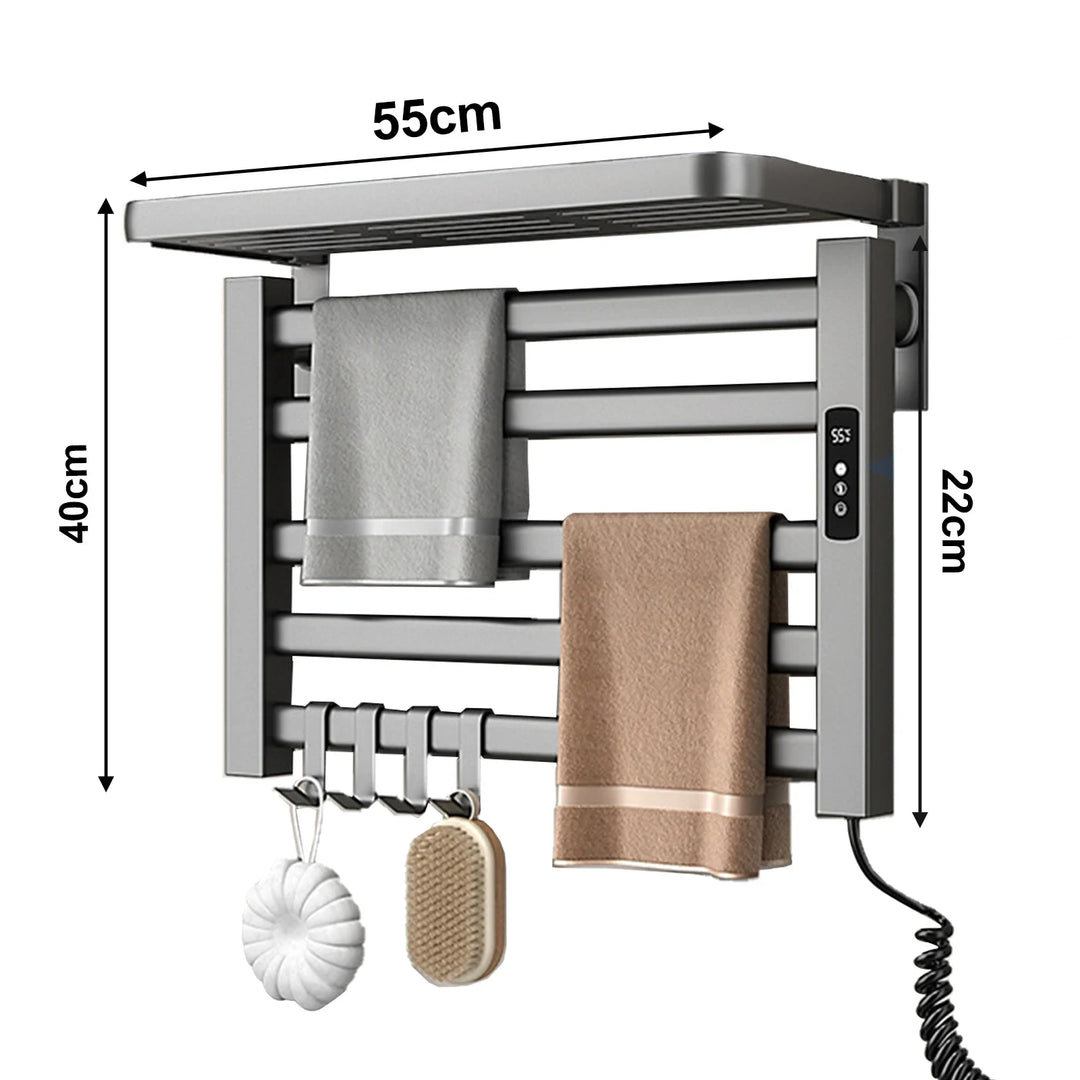 Electric Towel Rack Bathroom Heated Bar With Digital Display Temperature Time Control Smart Home Features - Image 4