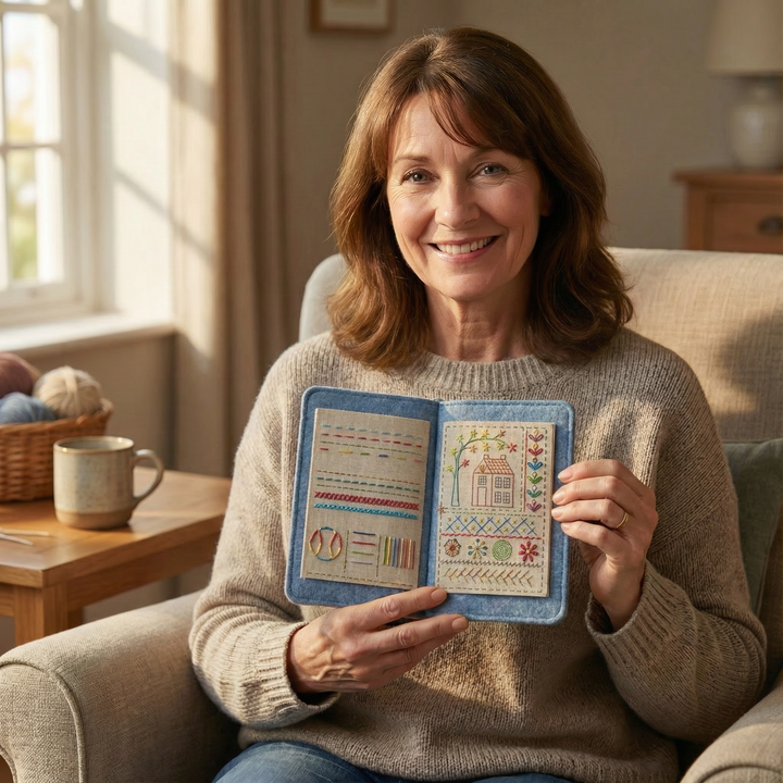 Embroidery Book Set With 106 Stitches For Linen Practice Pages - Image 2