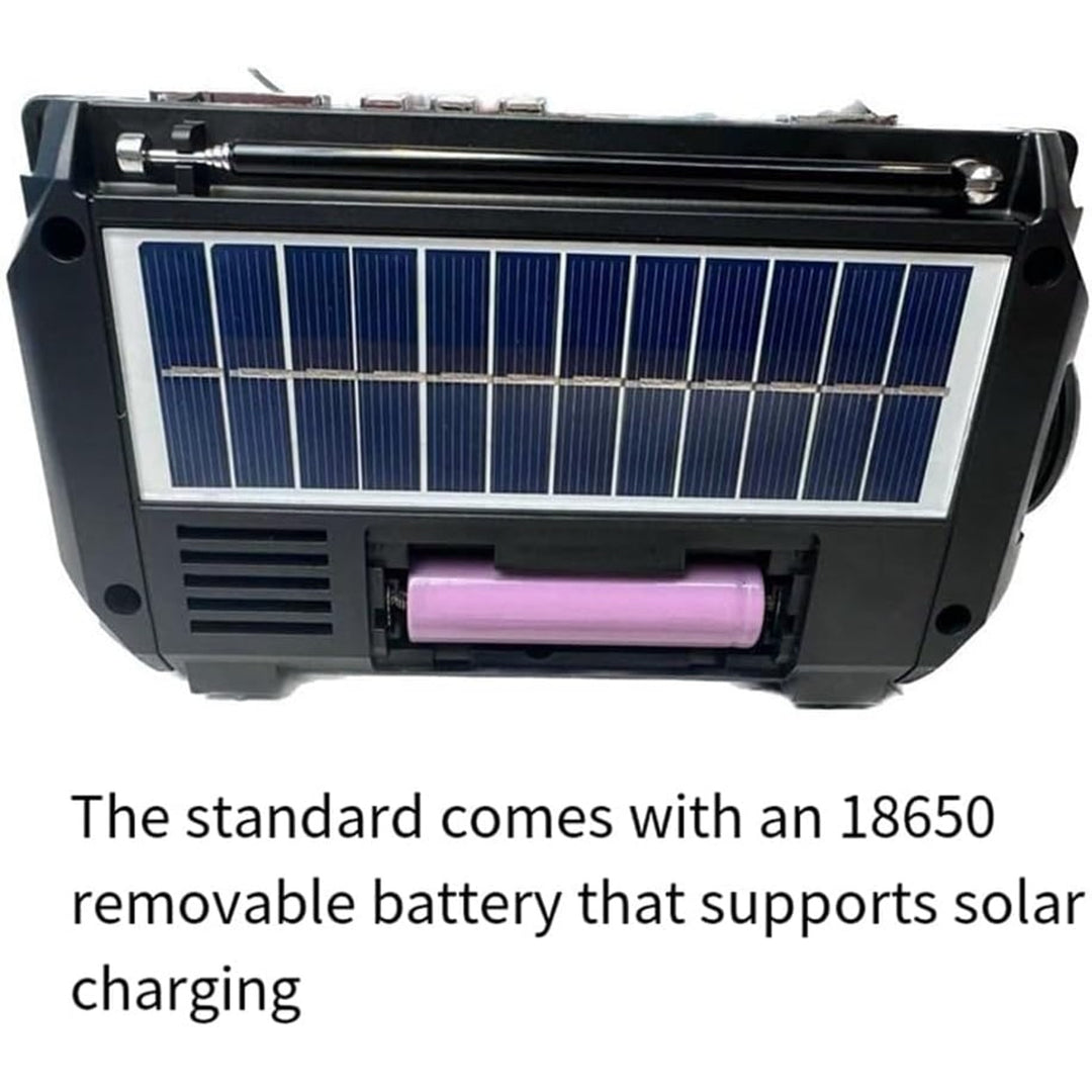 Emergency Radio With Built-In Power Bank Hand Crank And Solar Charging - Image 8