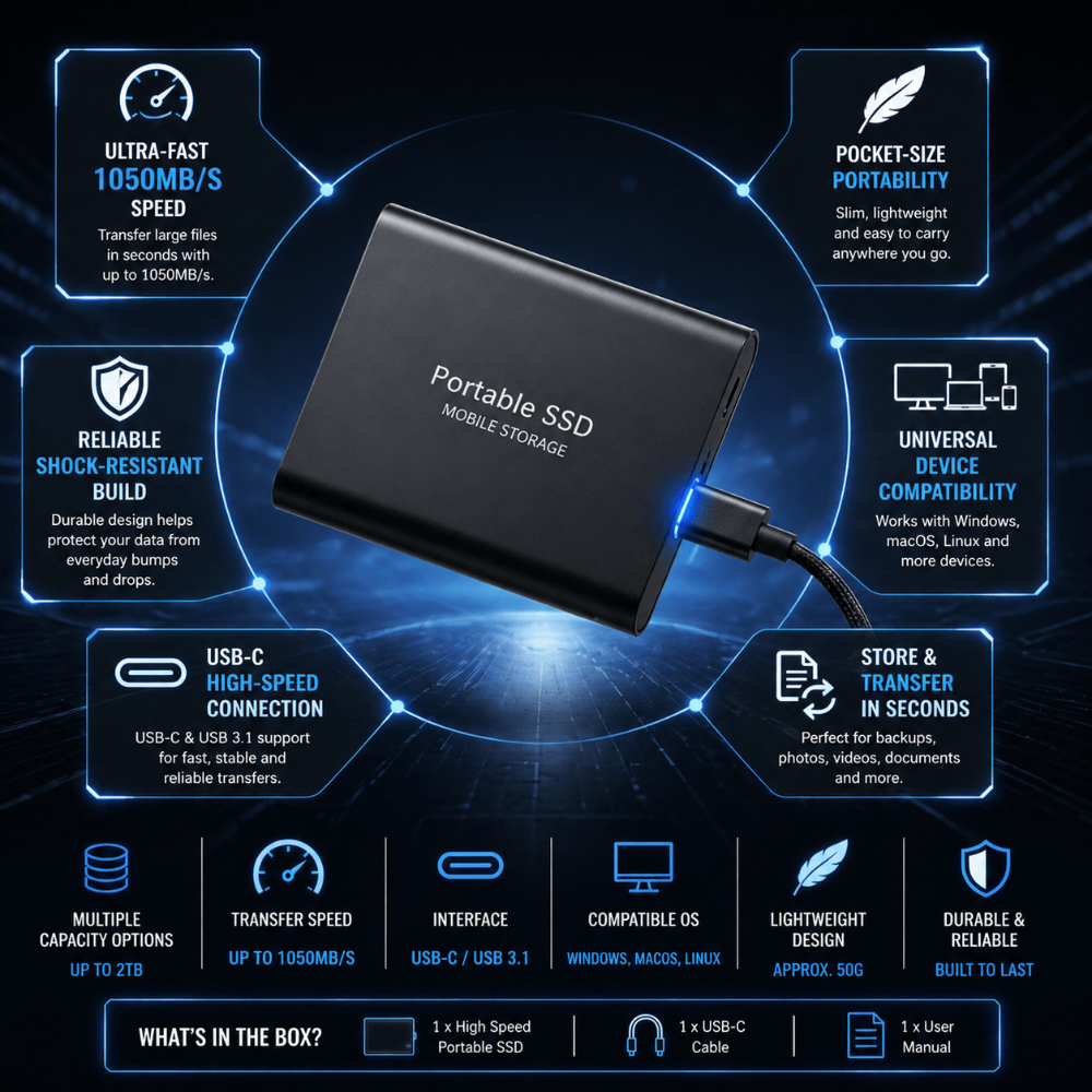 External Ssd Portable Mobile Storage Device Usb C Ssd - Image 5