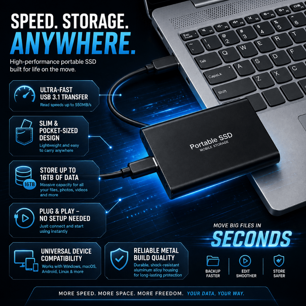 External Ssd Portable Ssd Portable Hard Drive Compact - Image 3