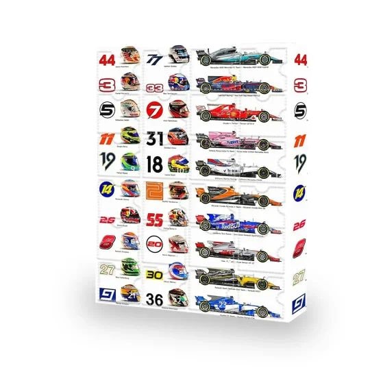 F1 Advent Calendar Christmas Countdown With Collectible Mini Cars And Helmets - Image 2