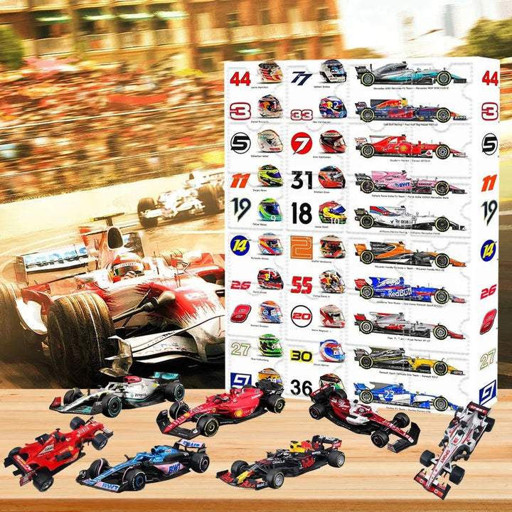 F1 Advent Calendar Christmas Countdown With Collectible Mini Cars And Helmets - Image 1