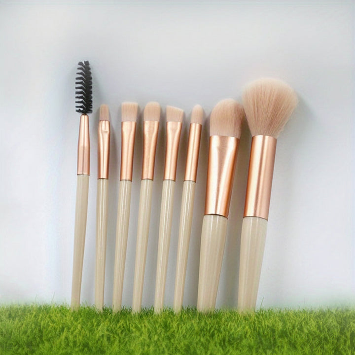Makeup Brush Set Nylon Cosmetic Brushes Pouch Kit