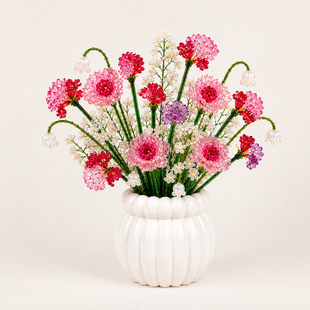 Faceloom Handmade Beaded Flower Craft Kit For A Wildflower Bouquet - Image 8