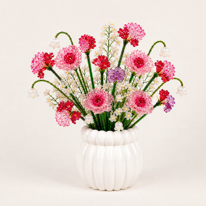 Faceloom Handmade Beaded Flower Craft Kit For A Wildflower Bouquet - Image 8