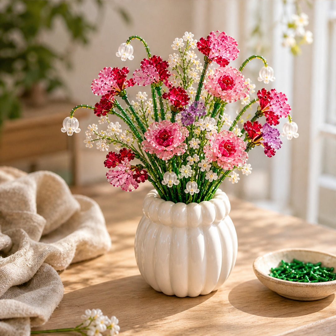 Faceloom Handmade Beaded Flower Craft Kit For A Wildflower Bouquet - Image 6