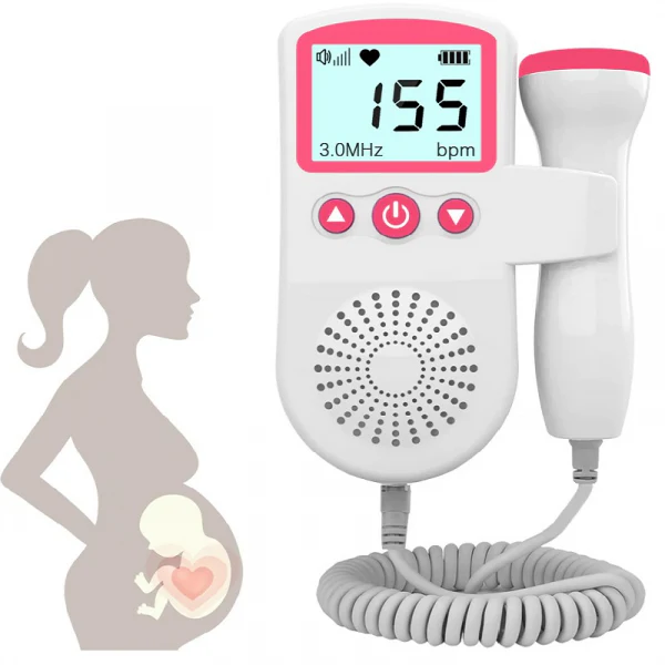 Fetal Doppler For Home Use Handheld Probe Monitor With Built-In Speaker For Clear Sound - Image 1