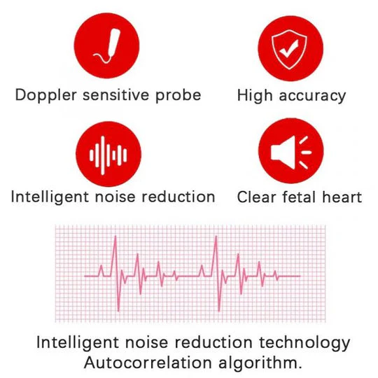 Fetal Doppler For Home Use Handheld Probe Monitor With Built-In Speaker For Clear Sound - Image 5