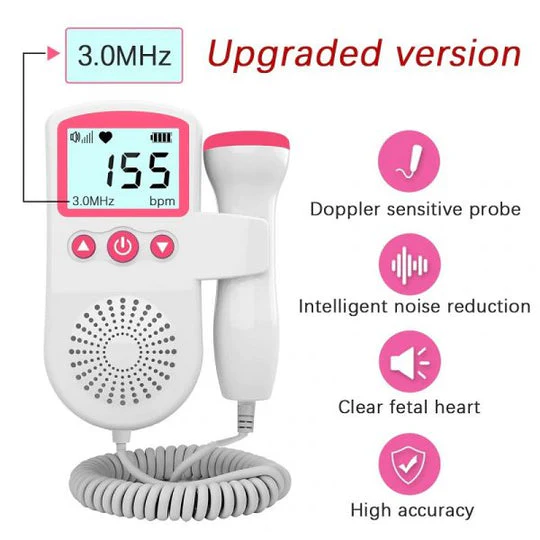 Fetal Doppler For Home Use Handheld Probe Monitor With Built-In Speaker For Clear Sound - Image 7