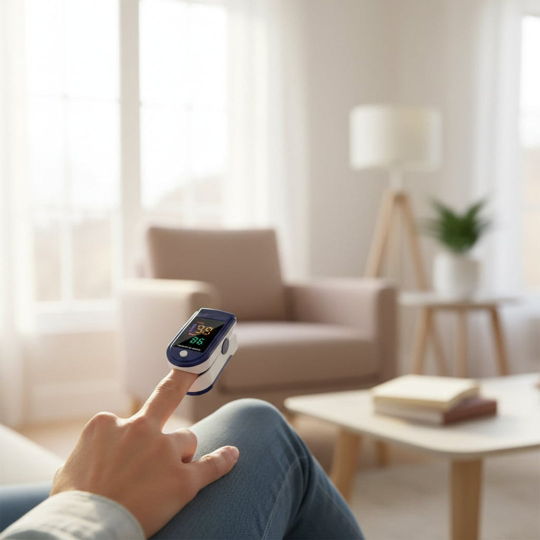 Fingertip Oximeter Portable Wellness Monitor For Quick Insight Into Daily Oxygen Levels & Heart Activity - Image 1