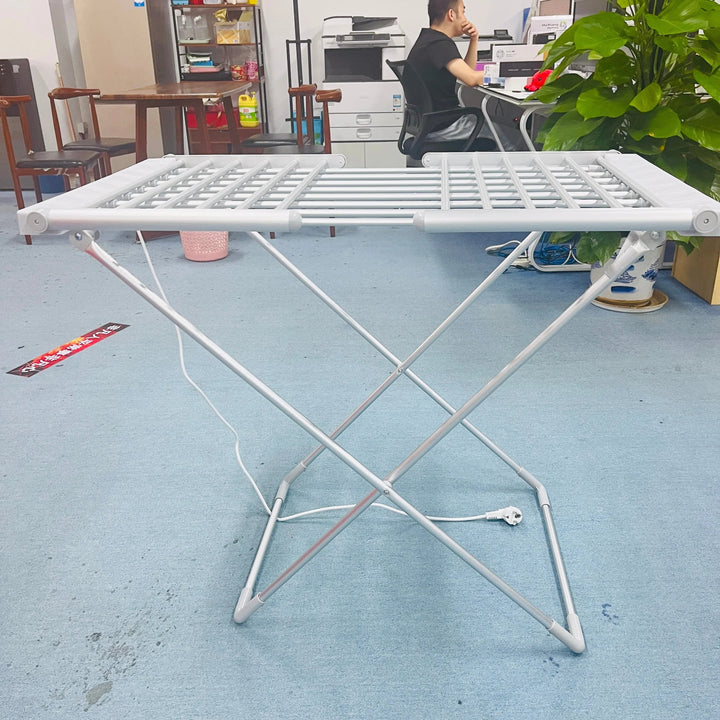 Foldable Electric Clothes Drying Rack With Heated Bars Energy Efficient Indoor Airer Powerful 120w Heating Freestanding & Portable Design - Image 4