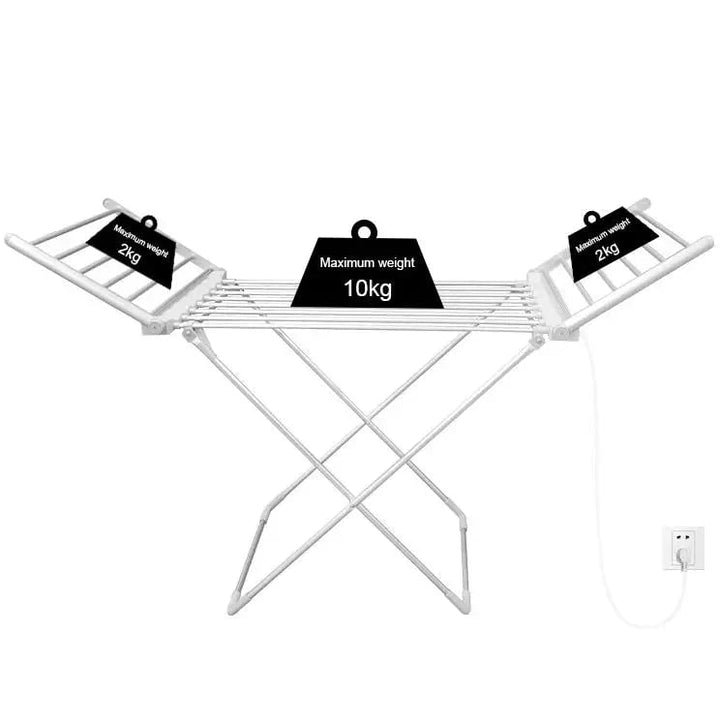 Foldable Electric Clothes Drying Rack With Heated Bars Energy Efficient Indoor Airer Powerful 120w Heating Freestanding & Portable Design - Image 6